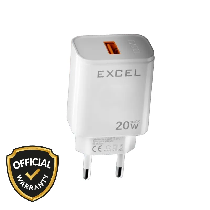 Excel 20W Super-Fast Charging Adapter with Type-B Cable (E-105) Official
