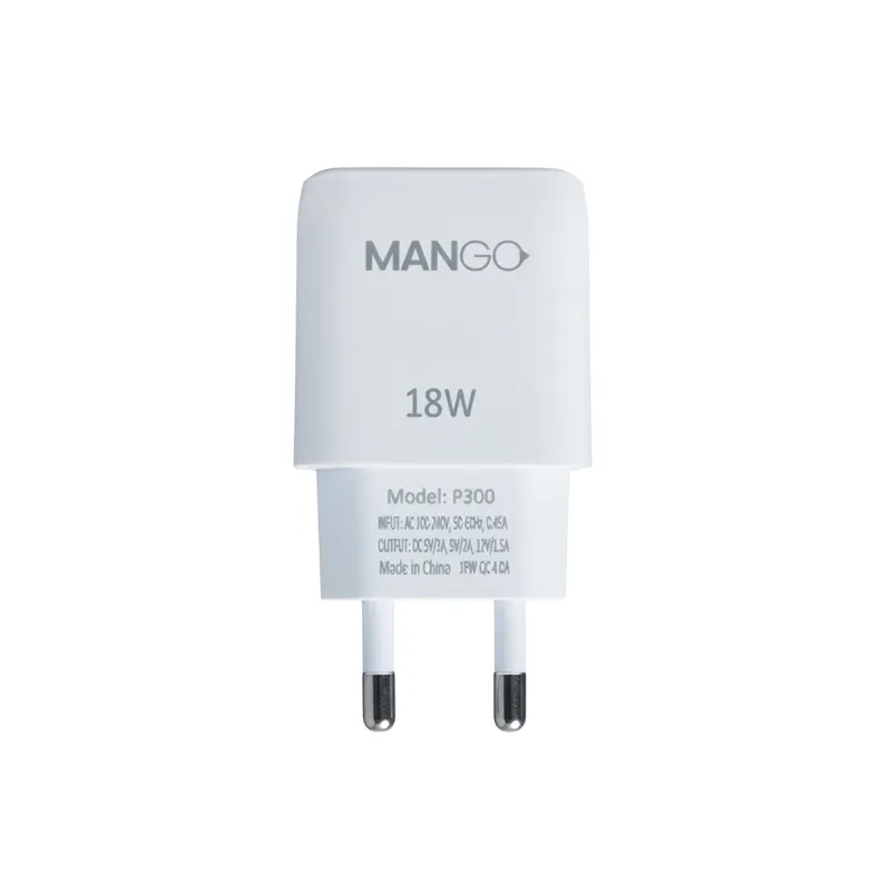 Mango 18W EU Fast Charger Adapter with Type-C Cable (P300) Official