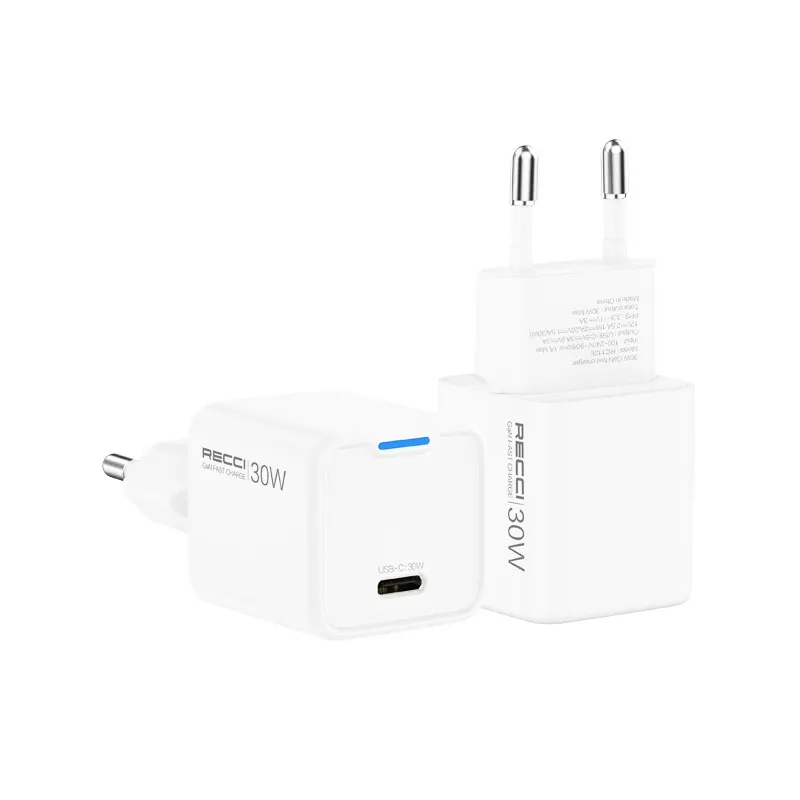 Recci 30W GaN Fast Charging Adapter with Type-C to Type-C Cable (RC112E) Official