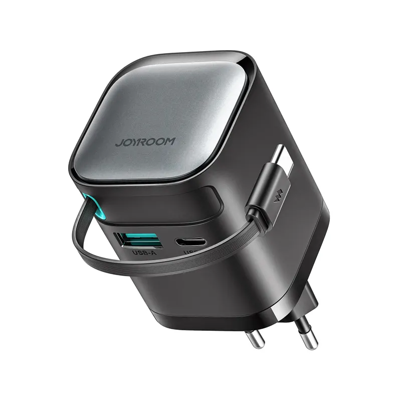 Joyroom GaN 65W Adapter with Retractable Cable (JR-TCL02) Official