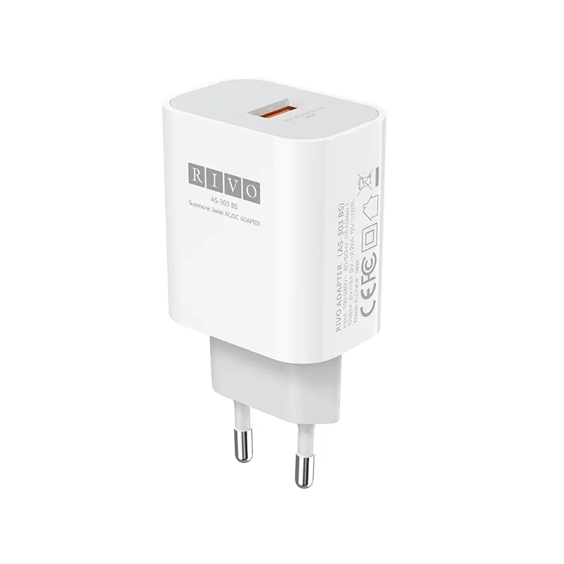 Rivo 20W USB Fast Charging Adapter (AS-303) - White Official Charger & Adapter Price in Bangladesh - Mobile.com.bd