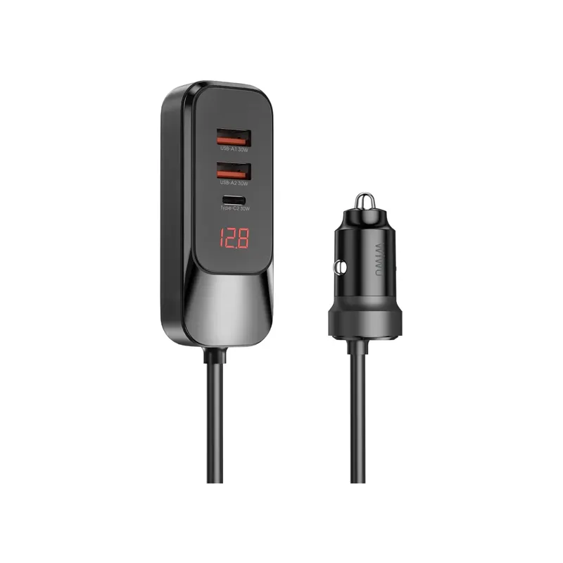 WiWU 120W Multi-port Extend Car Charger (Wi-QC015) Official - Price in Bangladesh