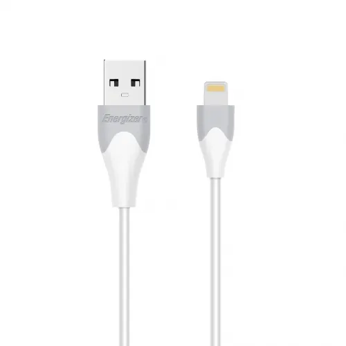 Energizer 1.2m Bicolor Lightning Data Cable (C610LGWH) - White Data Cables Price in Bangladesh - Mobile.com.bd