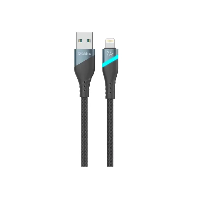Yison Celebrat CB-22 A-L 1.2m USB to Lightning Data Cable - Black - Price in Bangladesh