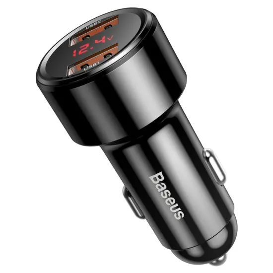 Baseus Digital Display Dual Quick Car Charger 45W Suit