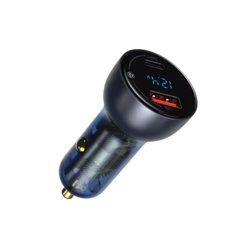 Baseus Particular Digital Display QC+PPS Dual Quick Charger Car Charger With Cable - 65W