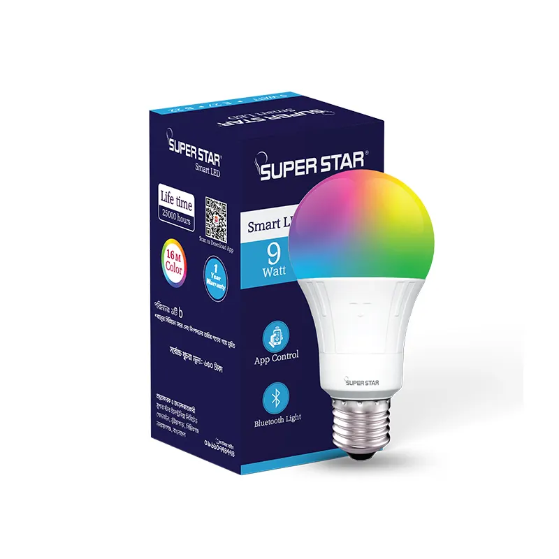 Super Star App Controlled Bluetooth Smart LED Light (B22) Lights Price in Bangladesh - Mobile.com.bd
