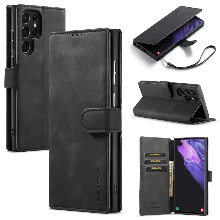 For Samsung Galaxy S22 Ultra DG.Ming Retro Oil Side Horizontal Flip