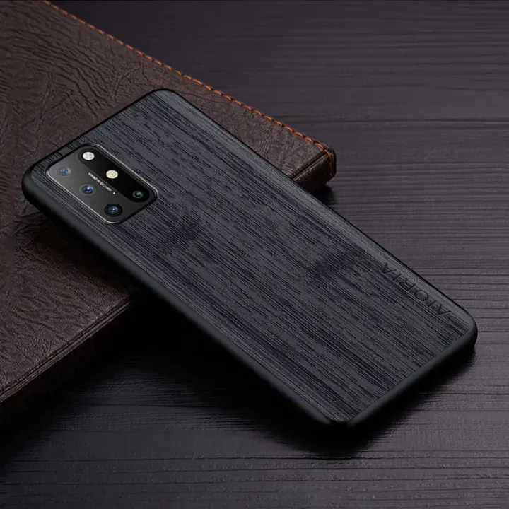 funda bamboo wood pattern Leather phone cover Luxury coque for OnePlus 8 Pro case capa