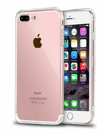 IPhone 8 Plus Transparent 6D Crystal Silicone Bumper Case antiShock Corner