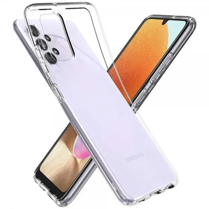 Samsung A32 Transparent 6D Crystal Silicone Bumper Case antiShock Corner Clear