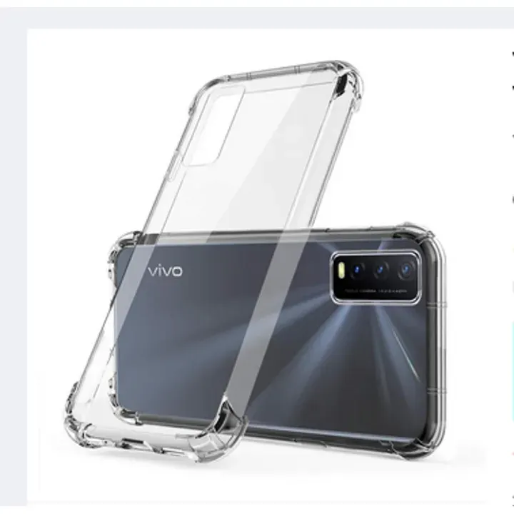 Vivo Y20 Vivo Y20i Vivo Y20s Vivo Y20G Vivo Y12s Premium Silicone Case Soft TPU Ultra-Thin Transparent Flexible Protective Mobile Phone Back Cover Vivo Back Cover Y20