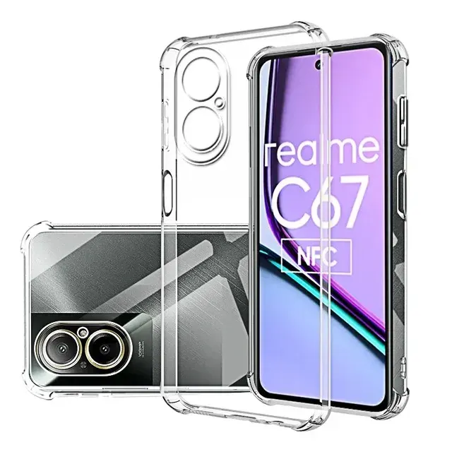Realme C67 4G Transparent Clear Silicon Tup Back Cover Phone Cases Phone Cover