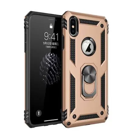 Lereach for Iphone XR Cell Iphone Case Tup pc Hard Ring Car Bumper Ring Back