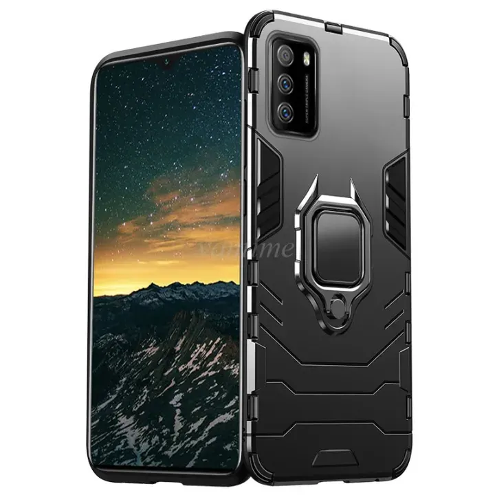 Vantime for Xiaomi Poco M3 Hard Case Shockproof Holder Stand Cover