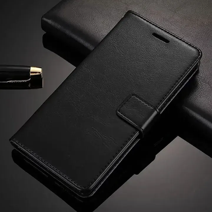 13 Pro Max Crazy Horse Style Leather Shell Wallet Flip Cover Magnetic Phone