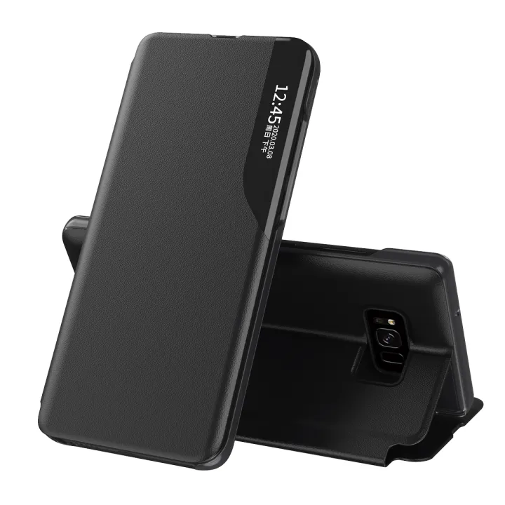 Flip case for Samsung Galaxy S8 Plus smart window view phone case Pu leahter cover