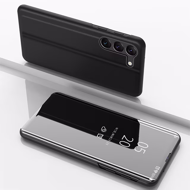 Samsung Galaxy S23 Plus Mirror Flip Leather Stand Cover