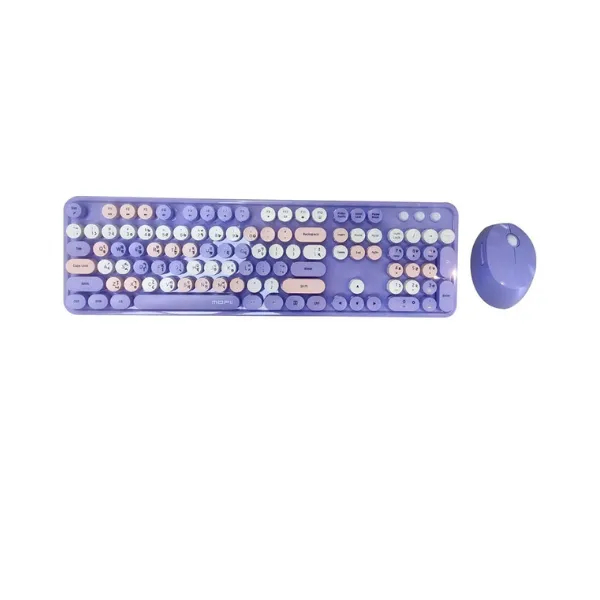 Mofii Sweet Mixed Wireless Purple Mixed Retro Keyboard & Mouse Combo - Price in Bangladesh