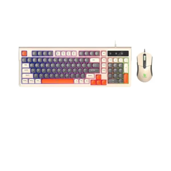 T-Wolf TF-330 Mixed Color Wired Gaming Keyboard and Mouse Combo - Price in Bangladesh