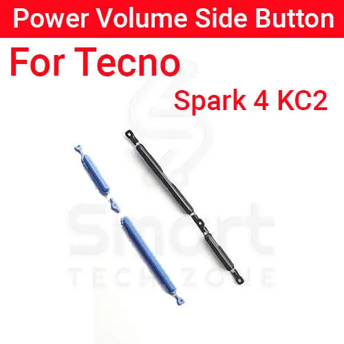 Power Volume Out Side Key Side Button For Tecno Spark 4 KC2 External Volume Button + Power ON OFF Replacement Parts Price in Bangladesh - Mobile.com.bd