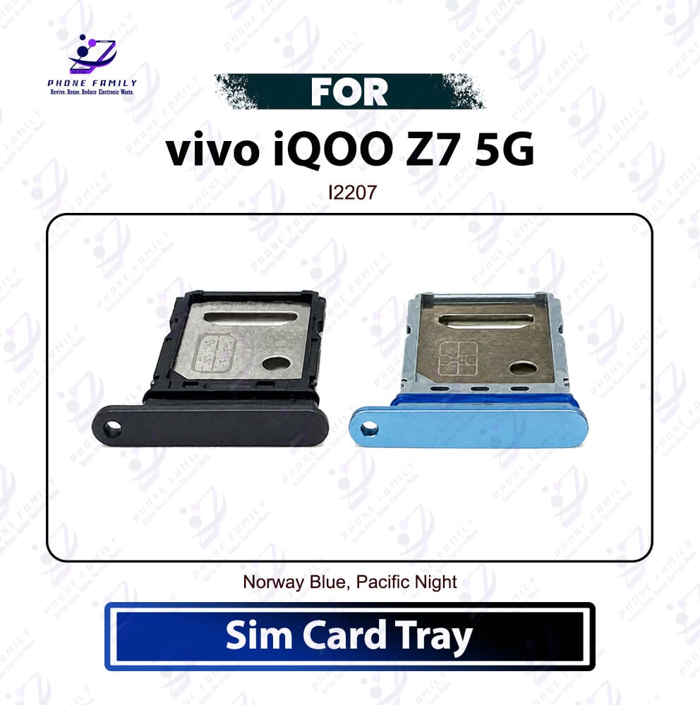 Vivo iQOO Z7 5G Sim Tray | Sim Card Tray | Sim Holder | Sim Slot Tray | Dual Sim Tray | Sim Card Holder | Premium Quality | Replacement Repair Spare Part - Price in Bangladesh