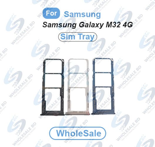 Samsung Galaxy M32 4G SIM Tray Replacement Slot Holder Sim Slot /SD Card Tray /Holder Card compatible with Sim Ejector Pin Replacement Parts (Wholesale) - Price in Bangladesh