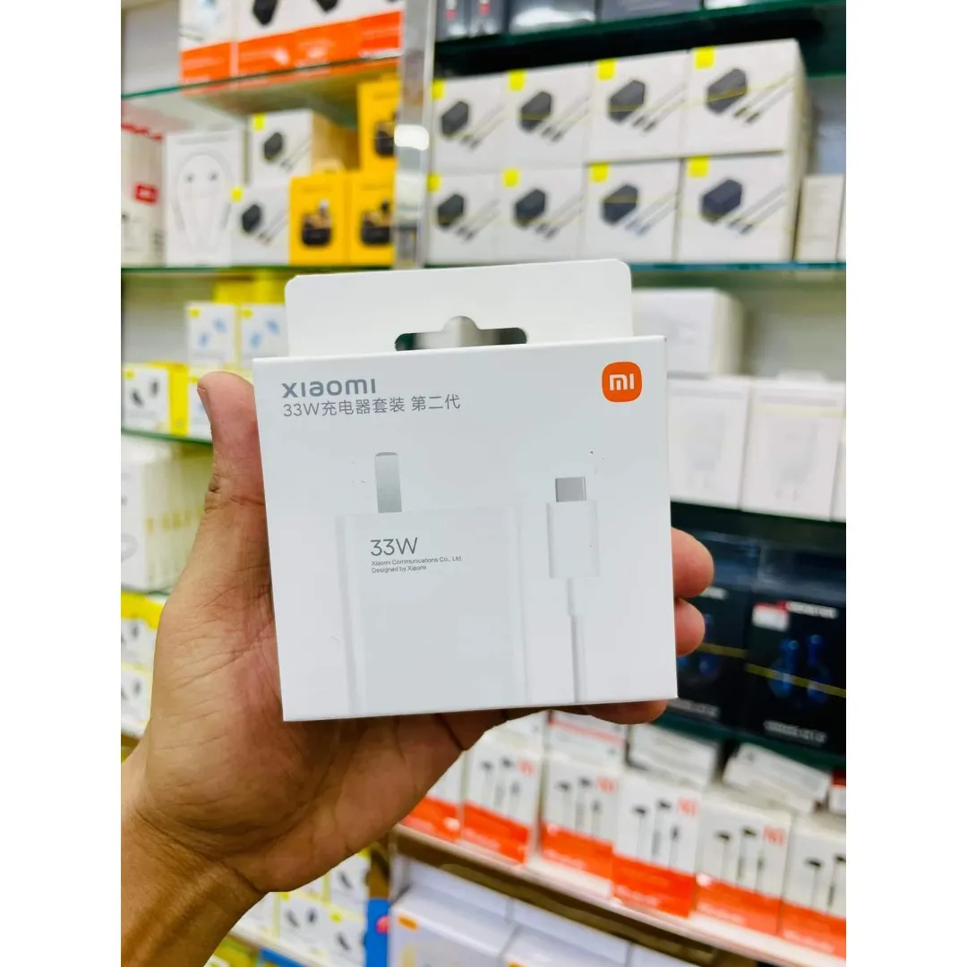 Xiaomi Mi 33W Watt Charger Set With 3A Usb Type-C Cable Turbo Charging Chargers Adapters Price in Bangladesh - Mobile.com.bd