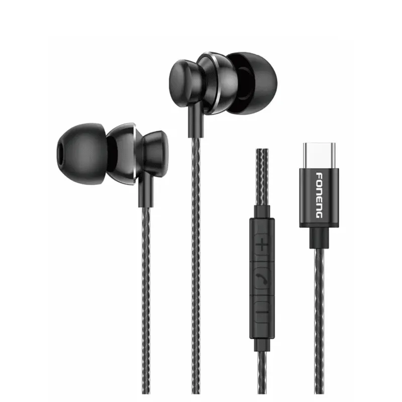 FONENG T67 Type-C In-Ear Heavy Bass Wired Earphone - Price in Bangladesh