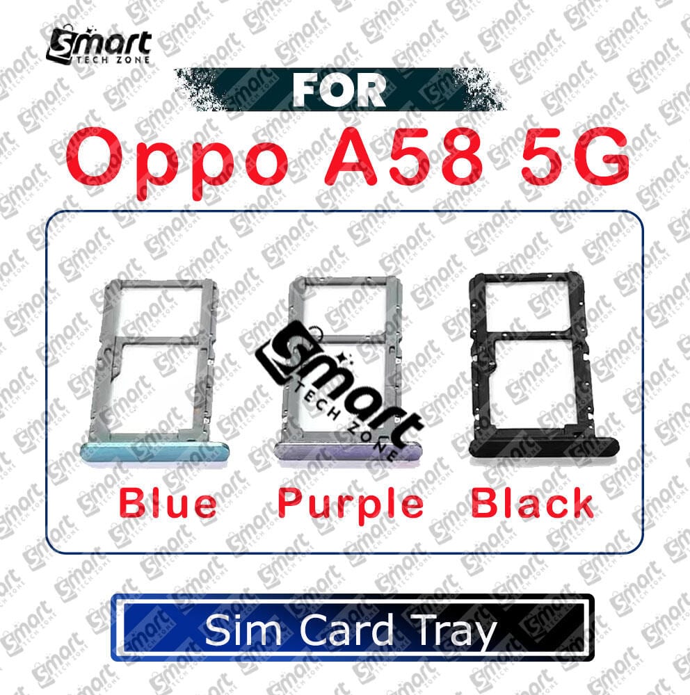 For Oppo A58 5G Sim Tray Micro SD Card Slot with Sim Ejector Pin Replacement Parts - Price in Bangladesh