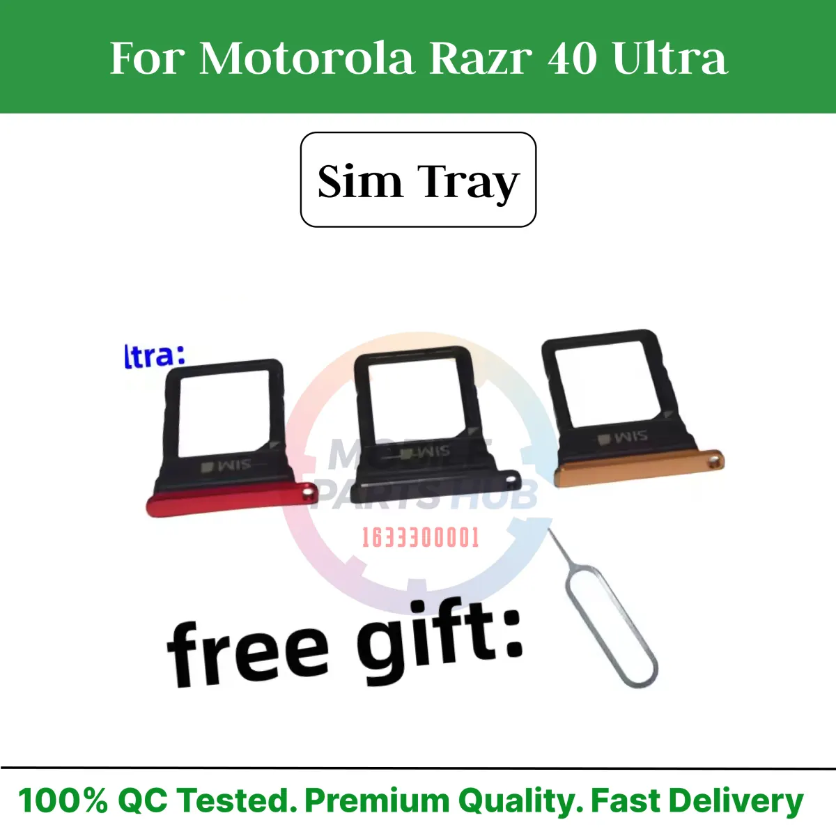 Motorola Razr 40 Ultra Nano Sim Card Tray Holder Sim Adaptor With Free Sim Ejector Pin Replacement Part Mobile Parts & Accessories Price in Bangladesh - Mobile.com.bd
