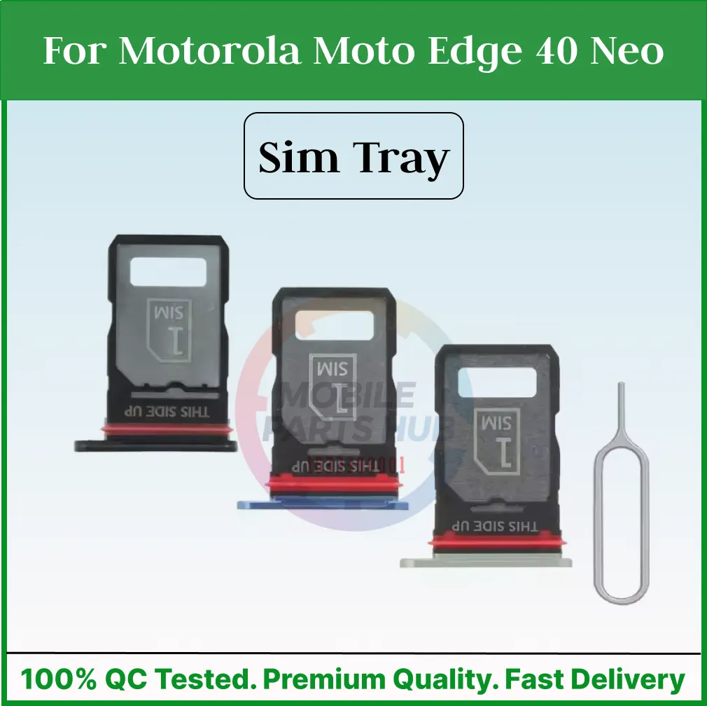 For Motorola Moto Edge 40 Neo Sim Tray Micro SD Card Slot with Sim Ejector Pin Replacement Parts Sim Trays & Ejector Pins Price in Bangladesh - Mobile.com.bd