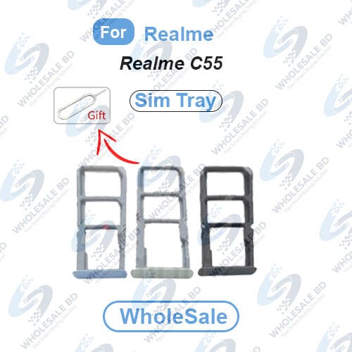 Realme C55 (RMX3710 ) Sim Tray and Micro SD Card Slot Replacement (Free High Quality Sim Ejector Pin) (Wholesale) - Price in Bangladesh
