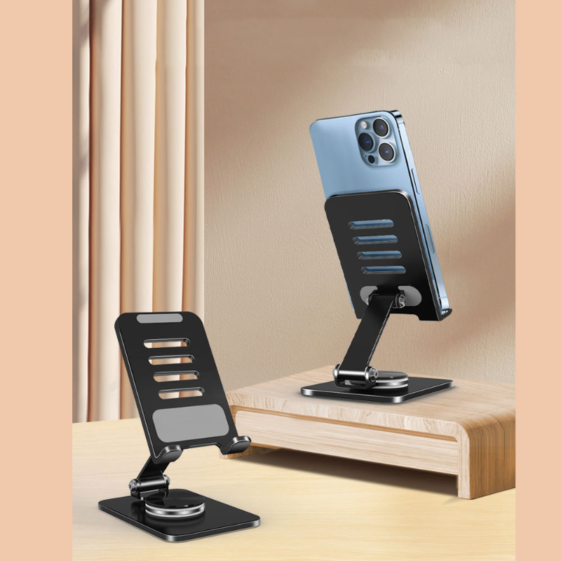 Foldable Metal Mobile Phone Stand 360 Degree Adjustable Desk Holder for iPhone Samsung and All Smartphones - Price in Bangladesh