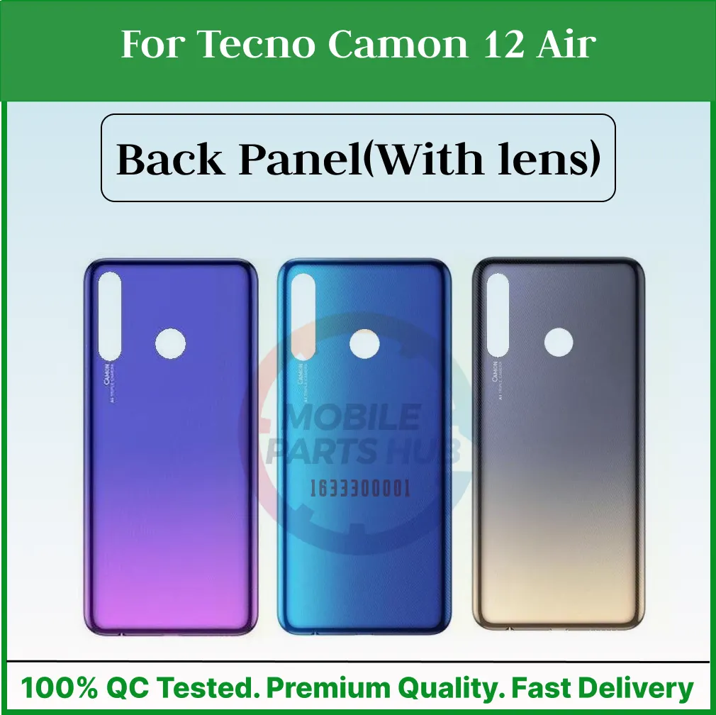 For Tecno Camon 12 Air KC3 Back Panel/Backshell/ Casing +Camera Lens + Side Button With Logo-All Colors Available Back Panels & Housings Price in Bangladesh - Mobile.com.bd