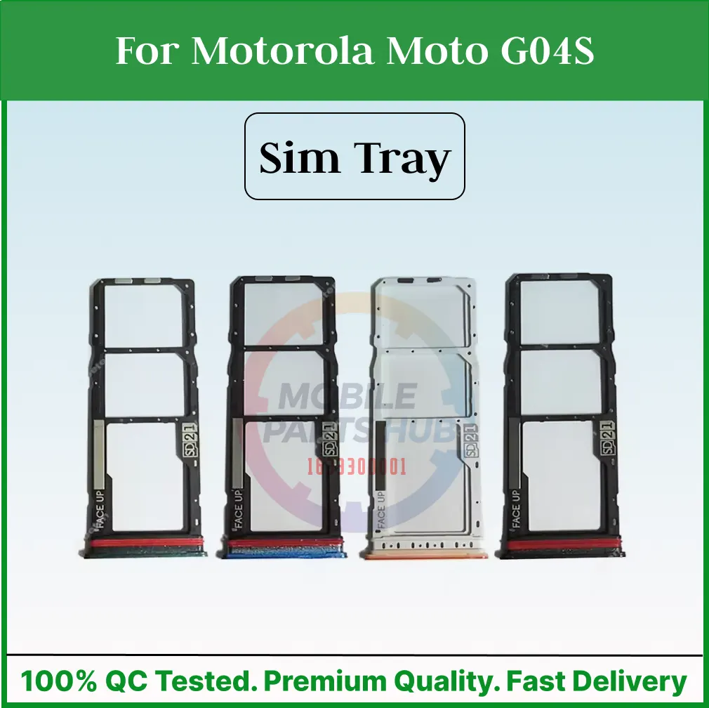 For Motorola Moto G04S Power Sim Tray Micro SD Card Slot with Sim Ejector Pin Replacement Parts Sim Trays & Ejector Pins Price in Bangladesh - Mobile.com.bd