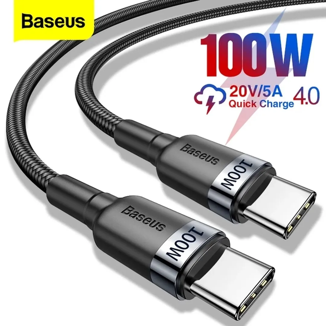 Baseus 100W USB C To USB Type C Cable for Samsung Galaxy S20 5A PD Fast Charging Phone Cable QC3.0 USB C Charger Cable for Huawei P40 Pro P30 Mate Chargers Adapters Price in Bangladesh - Mobile.com.bd