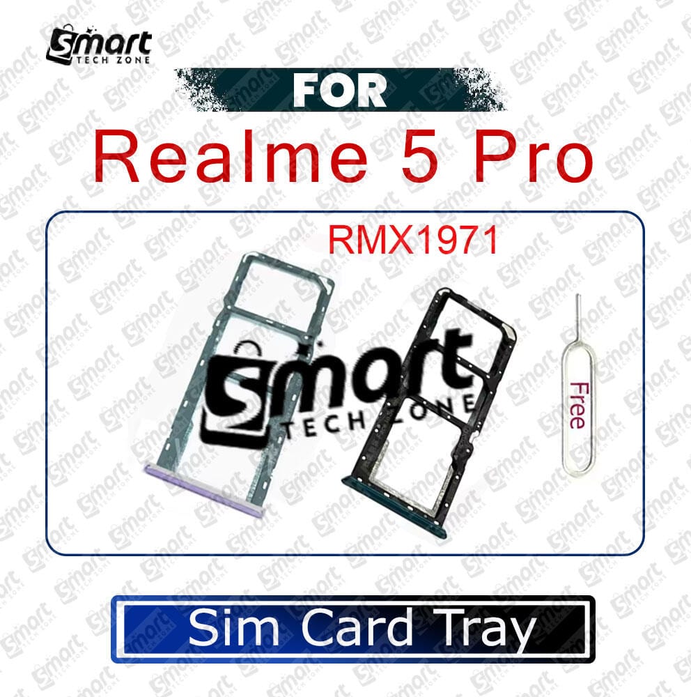 For Realme 5 Pro RMX1971 Sim Tray Micro SD Card Slot with Sim Ejector Pin Replacement Parts - Price in Bangladesh