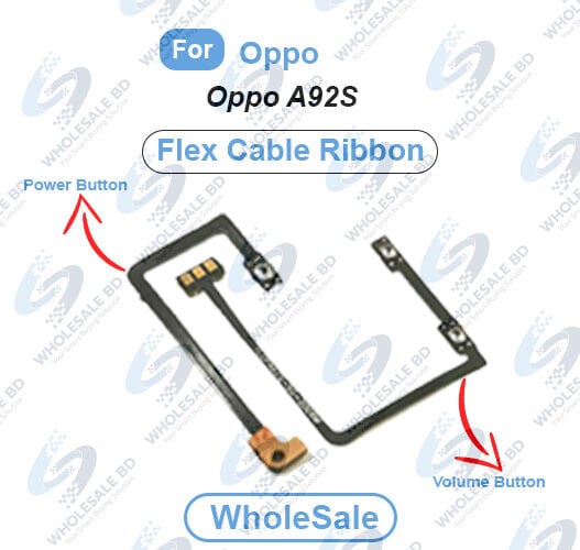 Oppo A92S Power On/Off Switch Button Side Volume Up Down Buttons Flex Cable Replacement Parts (Wholesale) - Price in Bangladesh