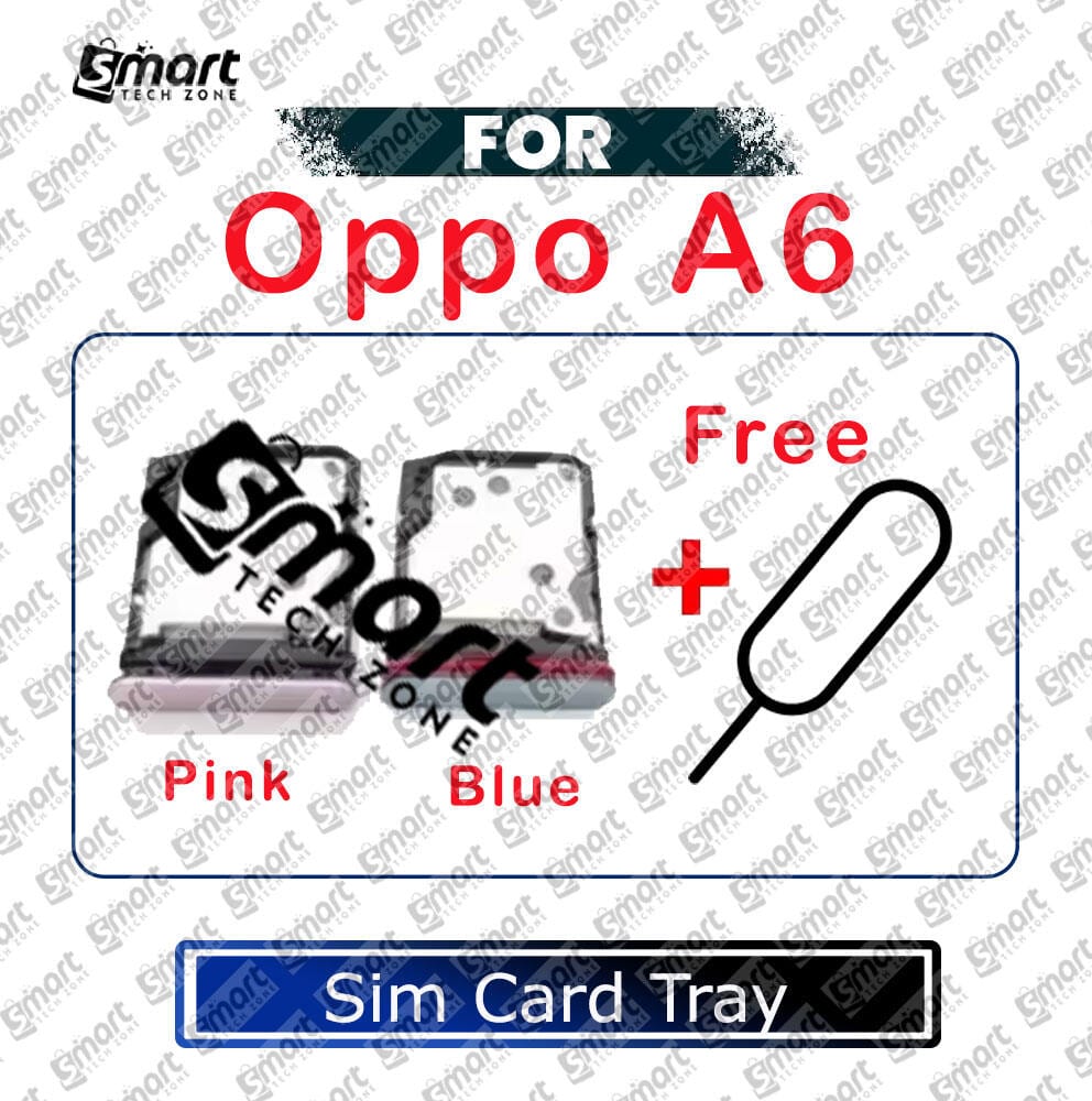 For Oppo A6 Sim Tray Micro SD Card Slot with Sim Ejector Pin Replacement Parts - Price in Bangladesh