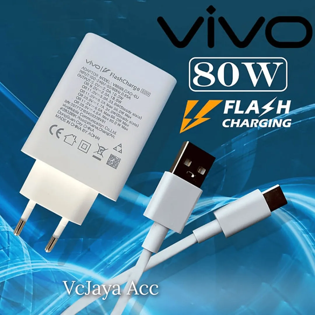 80W Super Flash Charger + 6A Type-C Cable for VIVO X80 Pro Chargers Adapters Price in Bangladesh - Mobile.com.bd