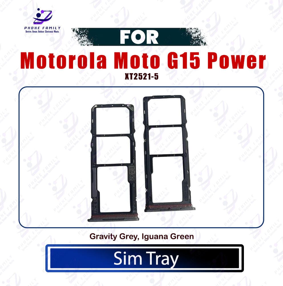 Motorola Moto G15 Power Sim Tray / Sim Slot /SD Card Tray /Holder Card compatible Replacement Parts (XT2521-5) - Price in Bangladesh
