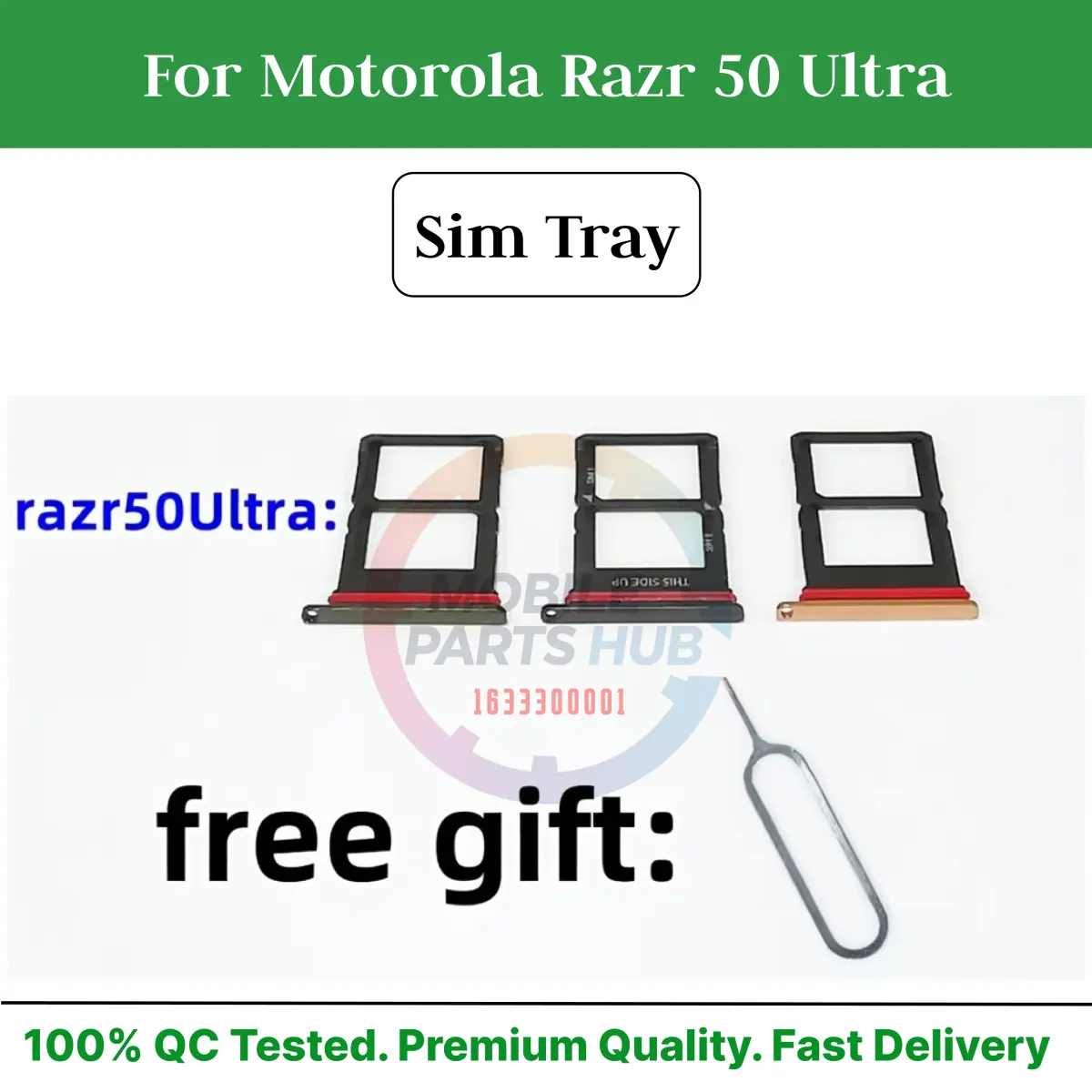 Motorola Razr 50 Ultra Nano Sim Card Tray Holder Sim Adaptor With Free Sim Ejector Pin Replacement Part Mobile Parts & Accessories Price in Bangladesh - Mobile.com.bd
