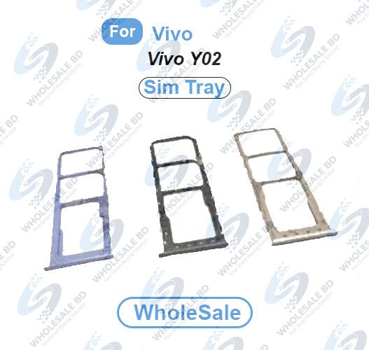 Vivo Y02 SIM Tray Replacement Slot Holder Sim Slot /SD Card Tray /Holder Card compatible with Sim Ejector Pin Replacement Parts (Wholesale) - Price in Bangladesh