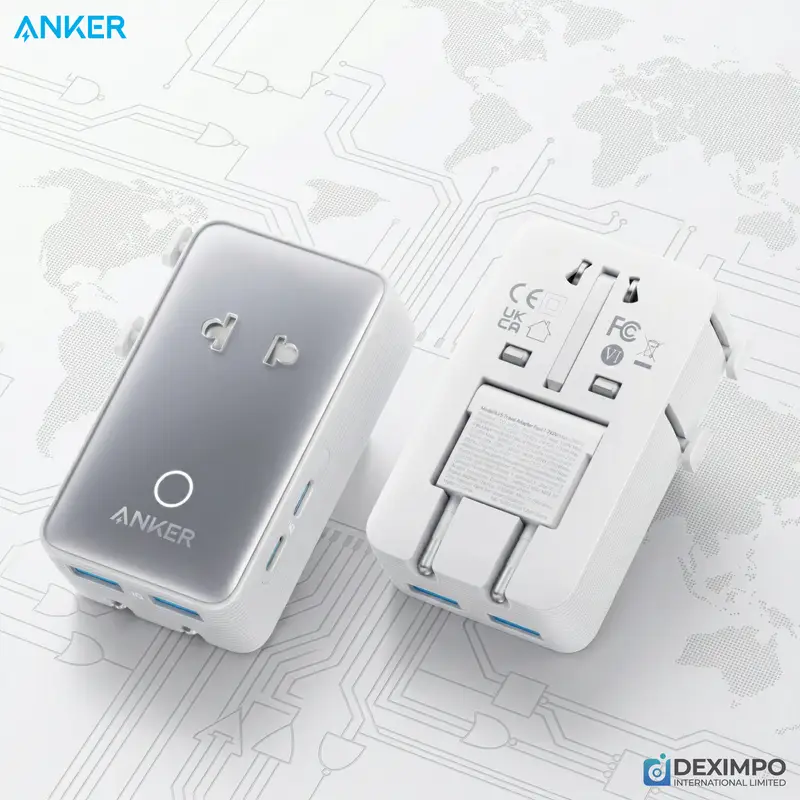 Anker Nano Travel Adapter (5-in-1, 20W) – Universal Fast Charging Travel Adapter Chargers Price in Bangladesh - Mobile.com.bd
