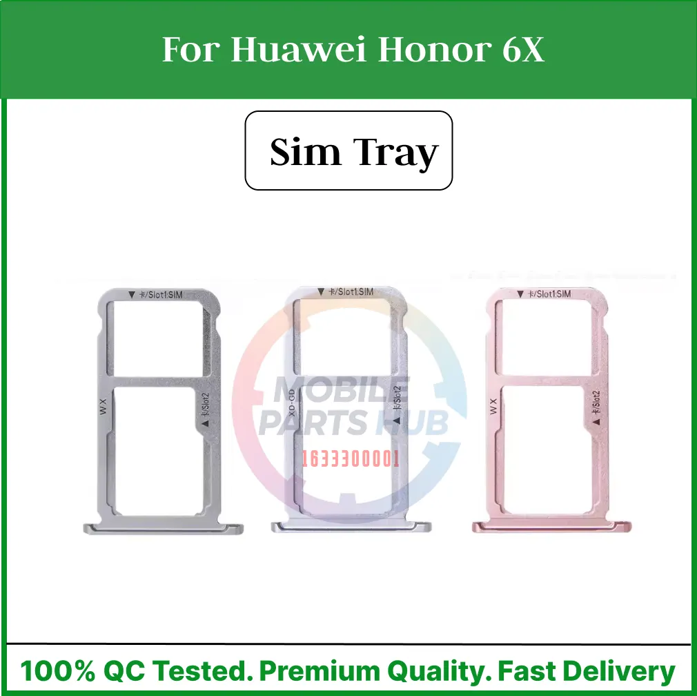 Huawei Honor 6X Sim Tray Micro SD Card Slot with Sim Ejector Pin Replacement Part Sim Trays & Ejector Pins Price in Bangladesh - Mobile.com.bd