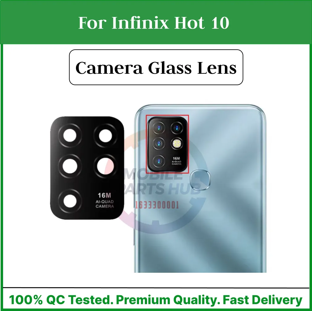 Camera Main Glass Lens for  Infinix Hot 10  Replacement Part (Not Tempered Camera Glass Protector) Mobile Parts & Accessories Price in Bangladesh - Mobile.com.bd