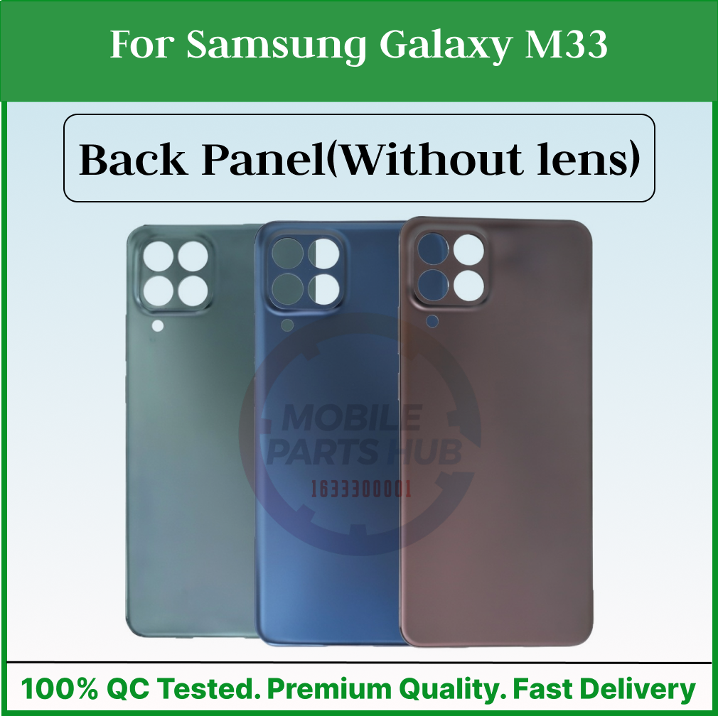For Samsung Galaxy M33 Back Panel/Backshell/ Casing With Logo-All Colors Available
