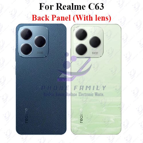 For Realme C63 Back Panel/Backshell/ Casing +Camera Lens With Logo-All Colors Available - Price in Bangladesh
