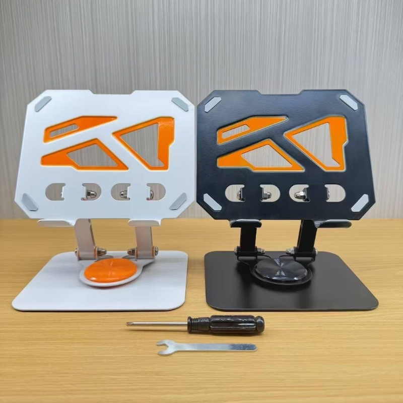 360 Degree Rotatable Adjustable Foldable Metal Tablet Stand Ergonomic Desktop Holder for iPad Samsung Xiaomi Huawei and All Android Tablets - Price in Bangladesh